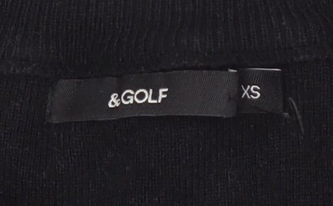 &GOLF Women's Black XS Knit Dress Long Sleeve