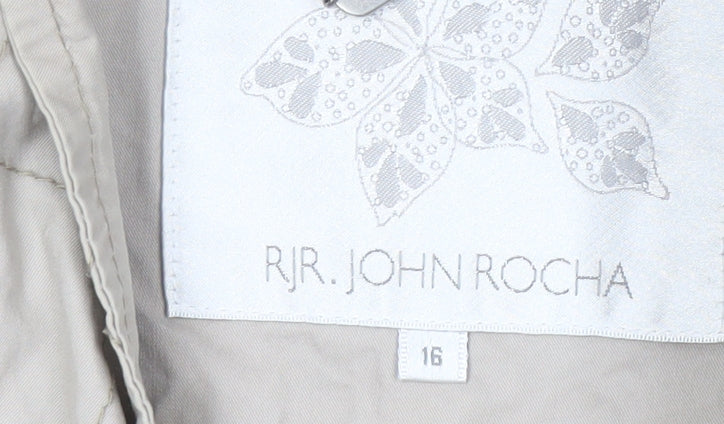 RJR John Rocha Women Beige Size 16 Basic Jacket