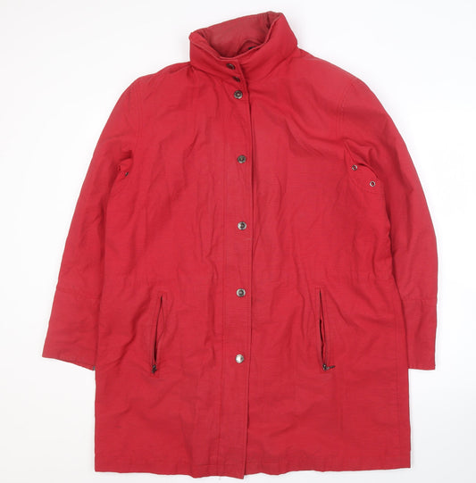 Womens UK Size L Four Seasons Red Rain Coat