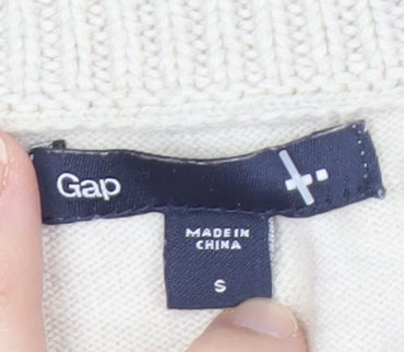 Gap Women's Pink Striped Pullover Jumper Size S