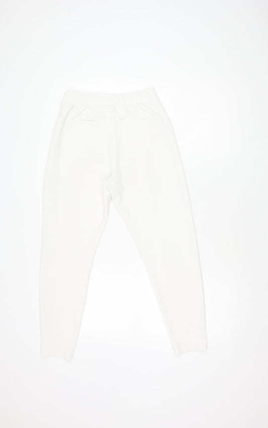 Bershka Women's White Jogger Trousers - Size S
