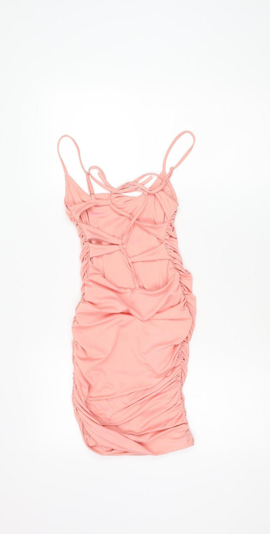 Oh Polly Women's Pink Strappy Dress Size 8