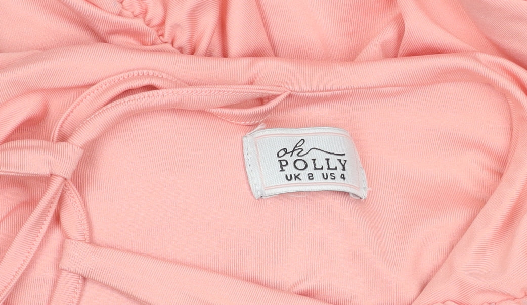Oh Polly Women's Pink Strappy Dress Size 8