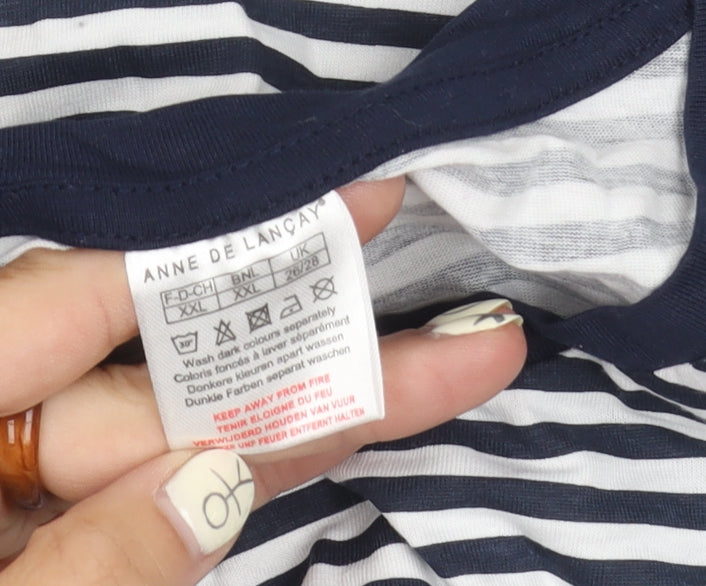 Womens UK Size XXL Anne De Lancay Blue T-Shirt