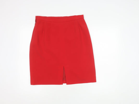 Precis Petite Women's Red Knee Length Pencil Skirt 16