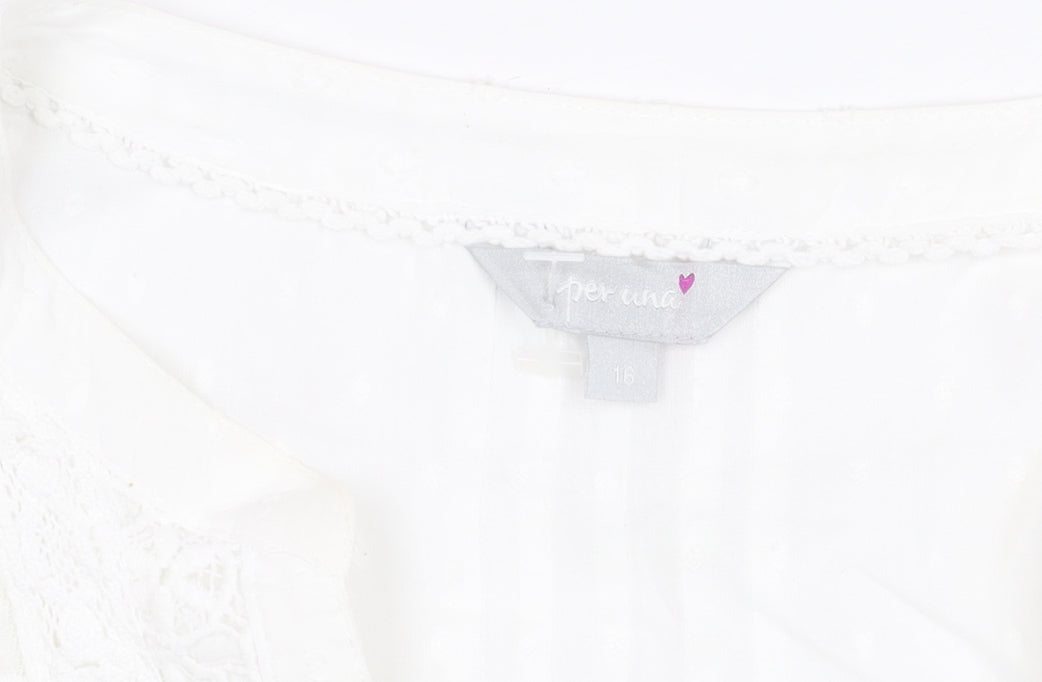 Womens UK Size 12 Marks and Spencer White Blouse