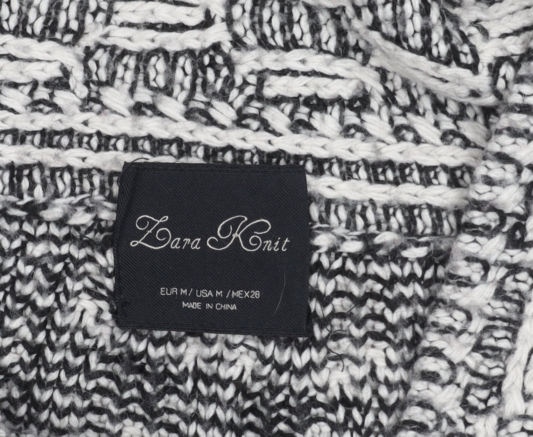 Womens UK Size M Zara Multicoloured Cape Jumper