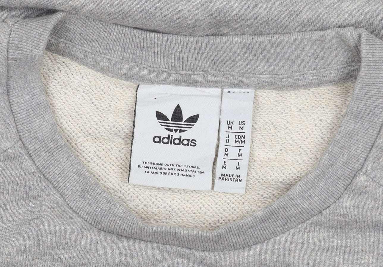 Mens UK Size M adidas Grey Pullover Sweatshirt