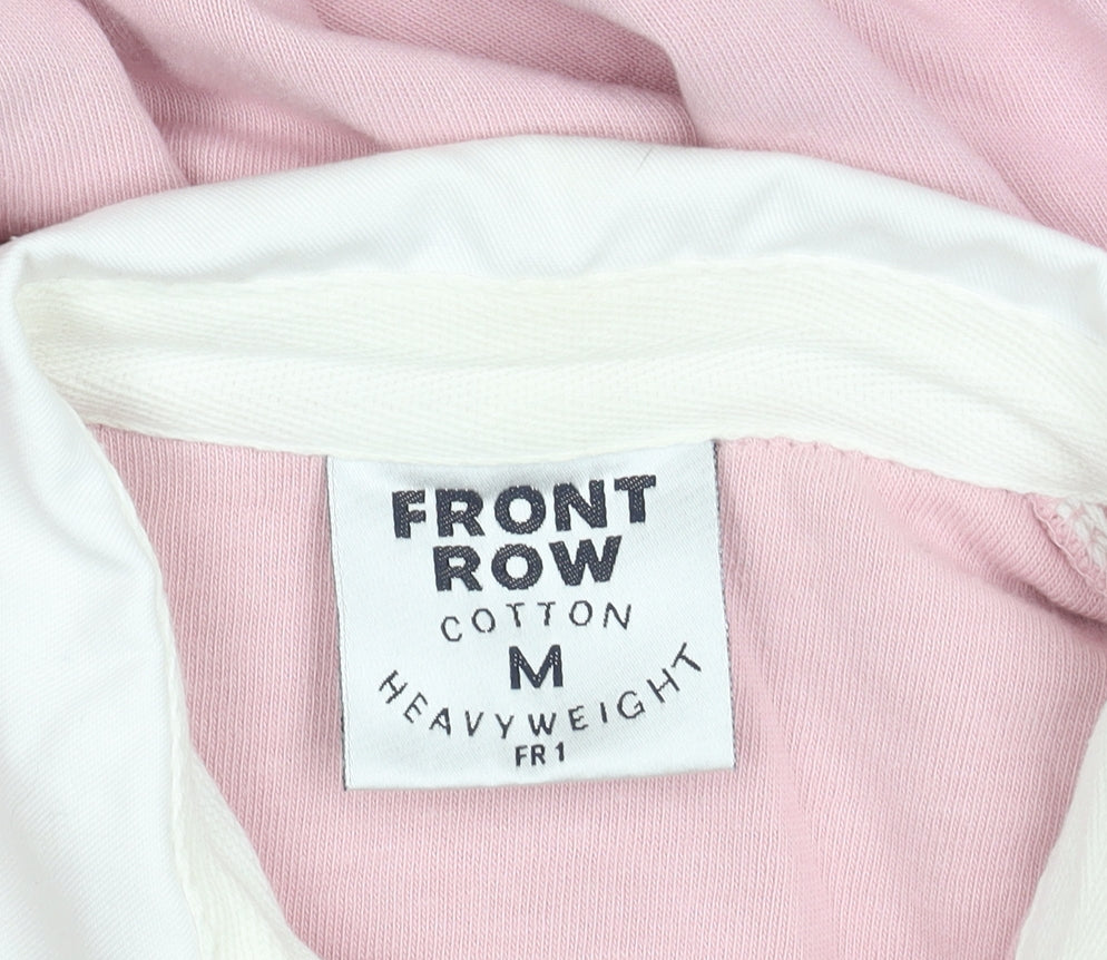 Front Row Men's Pink Long Sleeve Polo M