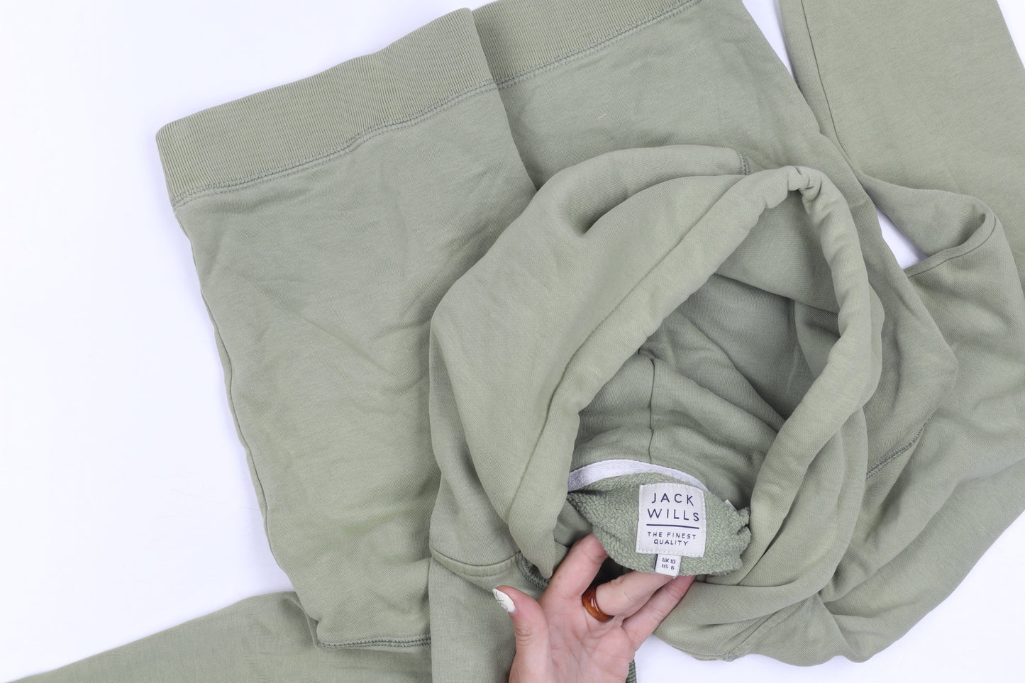 Womens UK Size 10 Jack Wills Green Pullover Hoodie