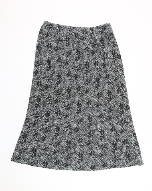 Country Casuals Women's Black A-Line Midi Skirt, Size Petite L