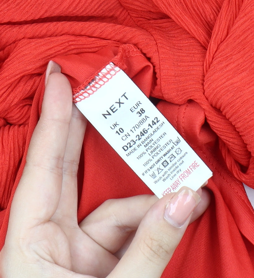 Next Women's Red Off Shoulder Dress Size 10