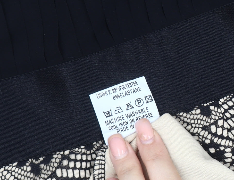 Girl in Mind Women's Black Beige Sheath Dress Size 8