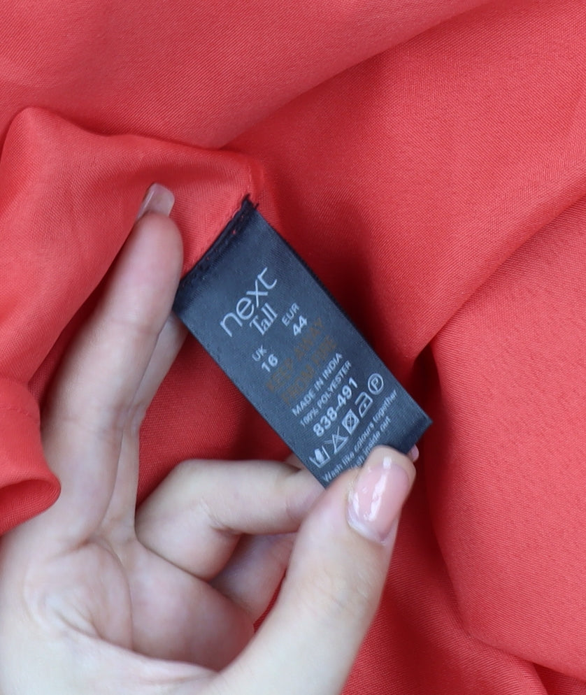 Next Women's Red Knee Length Sleeveless Dress