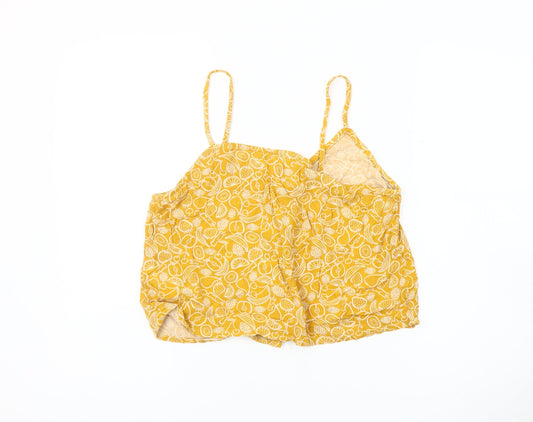 Womens UK Size S Monki Yellow Camisole Tank