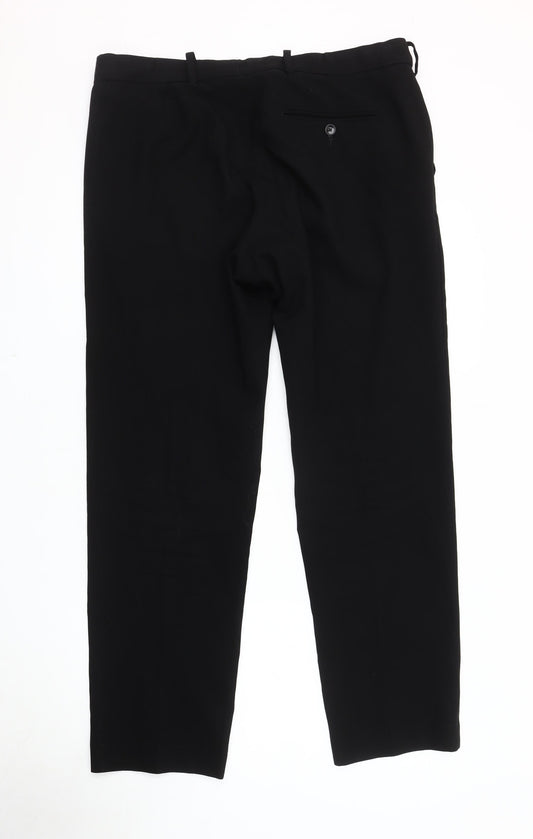 Marks and Spencer Men's Black Slim Fit Trousers