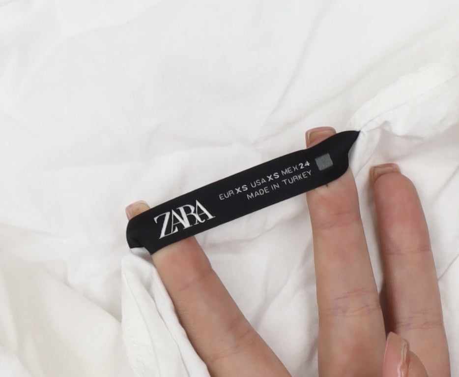 Zara Women's White Sleeveless Suit Top, Size 8