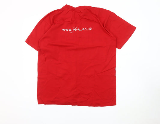 B&C Men's Red Medium University T-Shirt