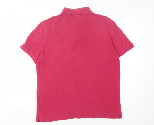 Lacoste Men's Red Slim Fit Polo - Size L, Cotton