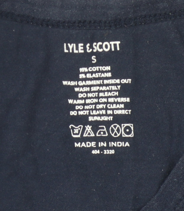 Lyle & Scott Men's Blue Polo Shirt - Small