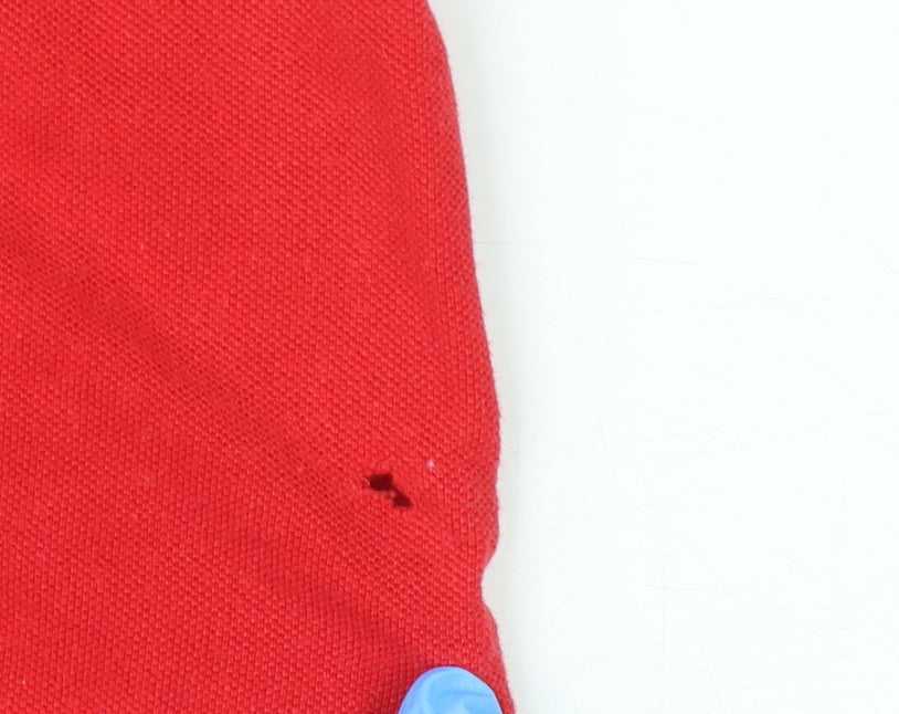 GANT Men's Red Striped Polo Shirt, Size L, Collared