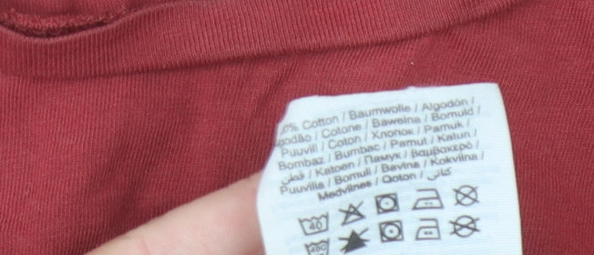 Jack & Jones Men's Red Graphic Print Slim T-Shirt L