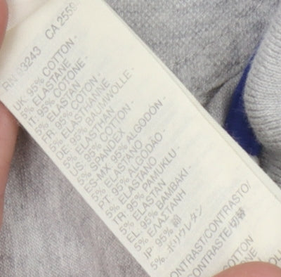 Diesel Men's Grey Short Sleeve Polo Shirt S Comfortable