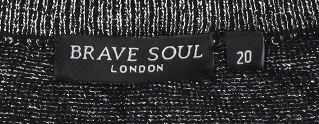 Womens UK Size 20 Brave Soul Grey Pullover Jumper