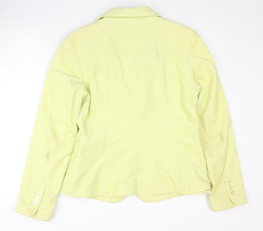 H&M Women's Green Blazer, Size 16, Casual Corduroy