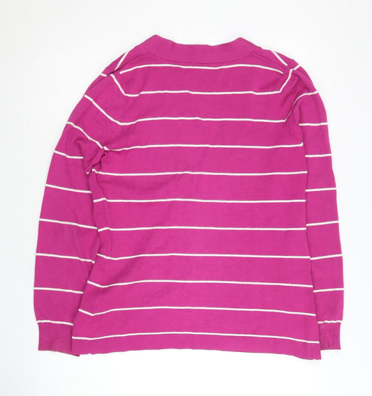 Womens UK Size L Linea Pink Cardigan Jumper