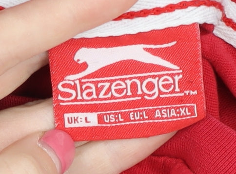 Slazenger Red Men's L Crew Neck Cotton T-Shirt