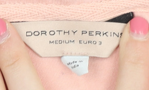 Womens UK Size 12 Dorothy Perkins Pink Basic T-Shirt