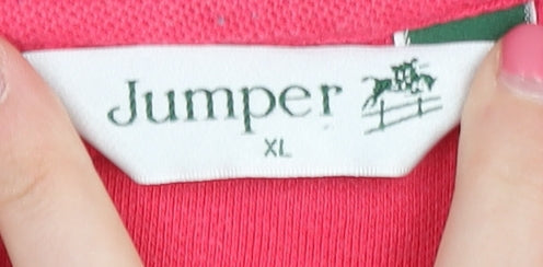 Unisex Adults UK Size XL Jumper Pink Polo