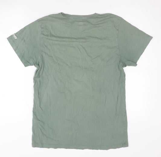 Lambretta Men's Green M Cotton Crew T-Shirt