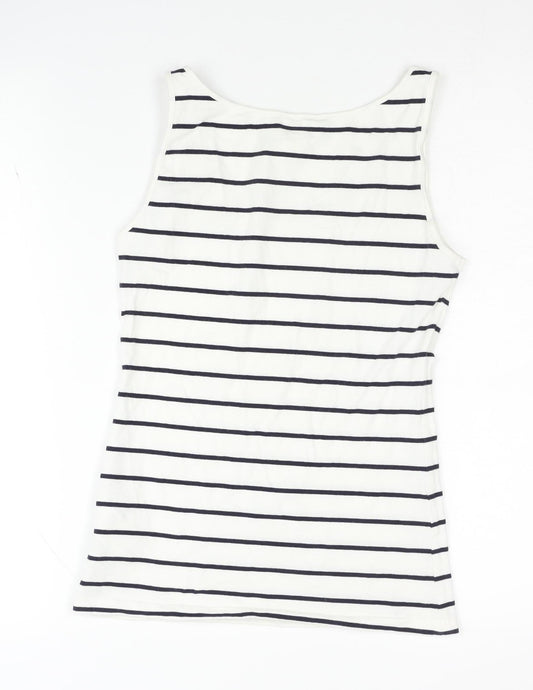 Womens UK Size S H&M White Basic Tank