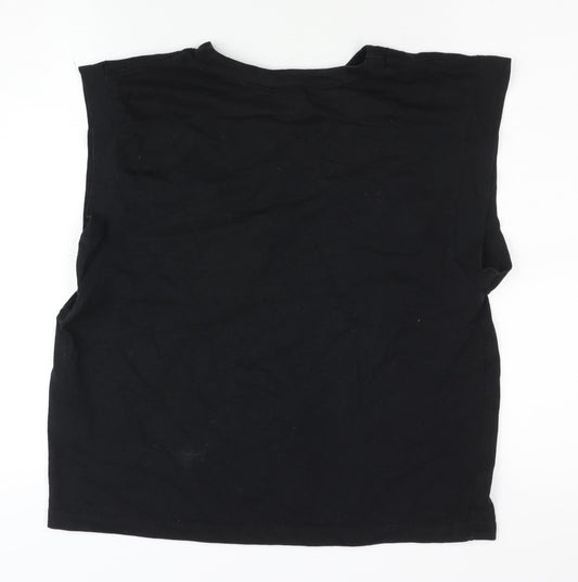 Womens UK Size S ASOS DESIGN Black T-Shirt
