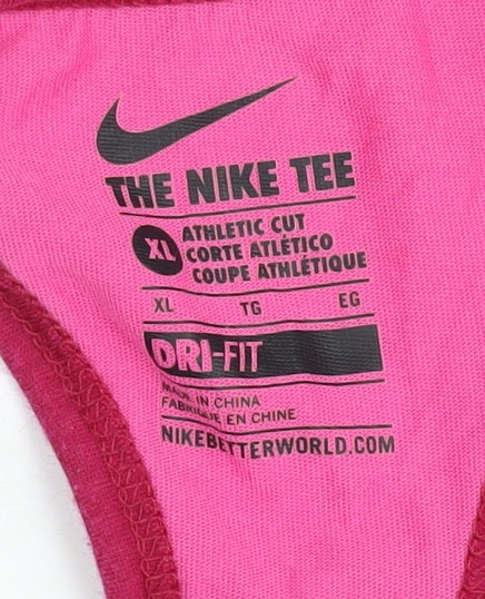 Nike Women's Pink XL Athletic Tank Top for Gym & Running