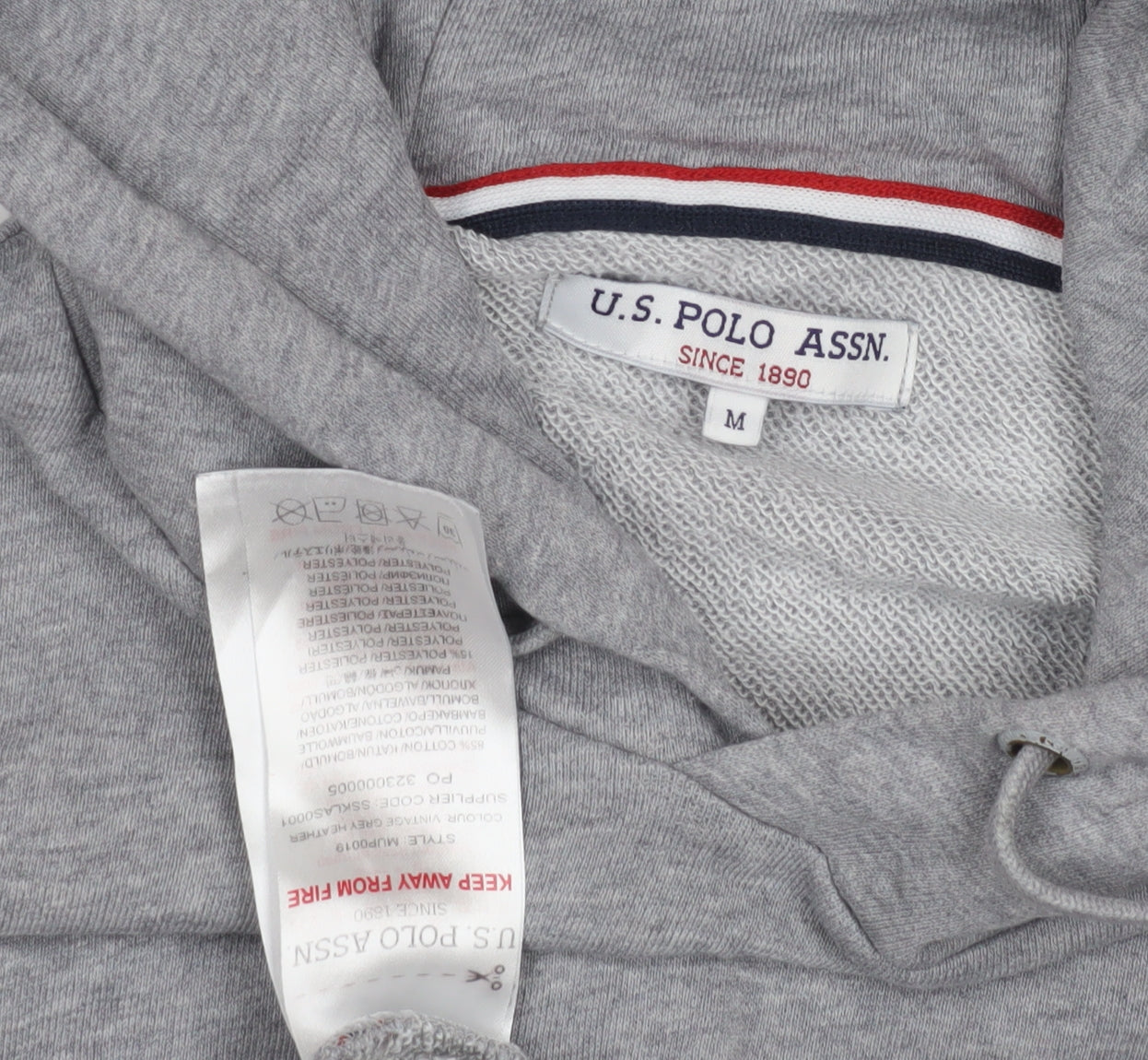 U.S. Polo Assn. Men's Grey Pullover Hoodie M