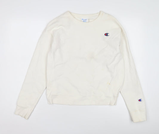 Additional front view of Champion Ivory Crew Neck Sweatshirt M unisex adults
