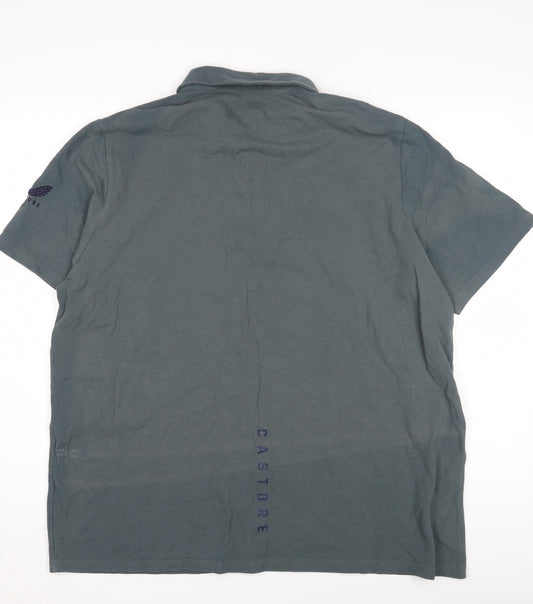 Castore Men's Grey Polo 2XL Short Sleeve Cotton