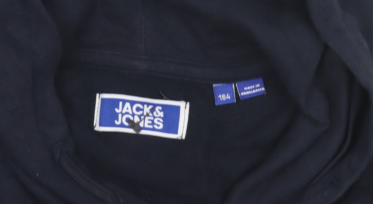 Jack & Jones Unisex Kids Blue Hoodie, 14 Years, Pullover