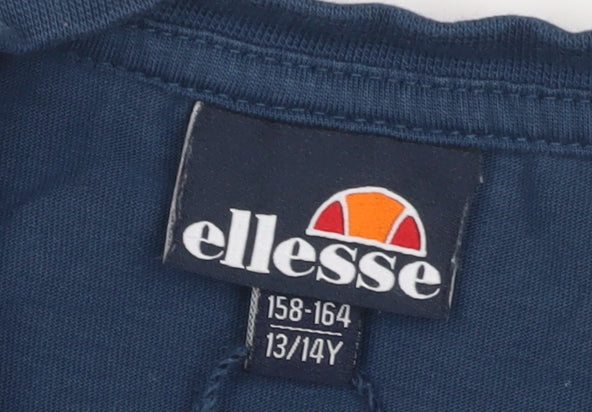 Ellesse Boys Navy T-Shirt, Size 13/14, Classic Logo Style
