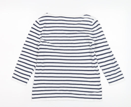 Womens UK Size 10 Oui White Basic T-Shirt