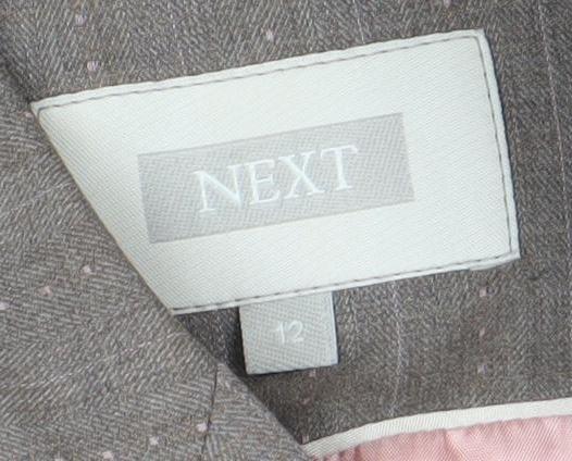 Next Women's Brown Pinstripe Suit Jacket Size 12