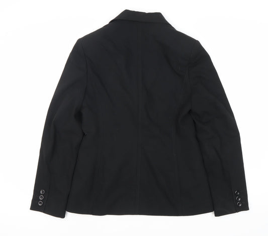 Next Women's Black Blazer Size 10 Two-Button Tailored
