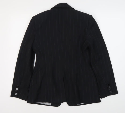 NEXT Women's Black Pinstripe Suit Jacket, Size 12, Petites