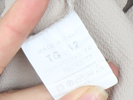 Boohoo Women's Beige A-Line Dress UK Size 12 Long Sleeve