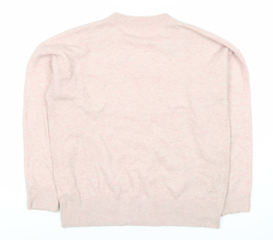 Womens UK Size M Marks and Spencer Pink Pullover Jumper