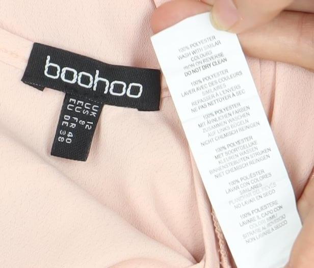 Boohoo Women's Pink A-Line Short Dress Size 12