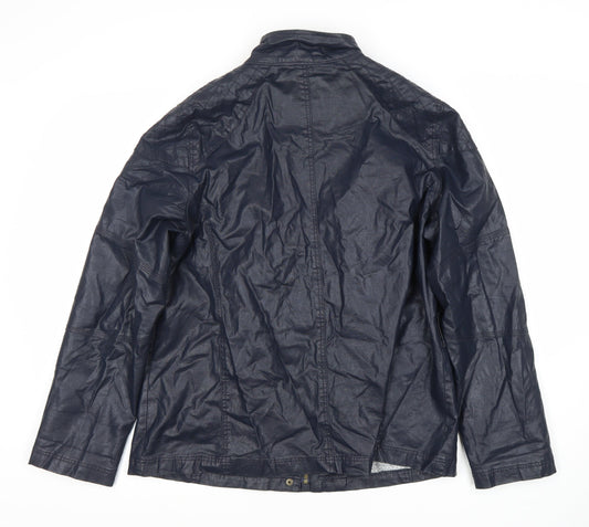 Womens UK Size 14 Marks and Spencer Blue Bomber Jacket
